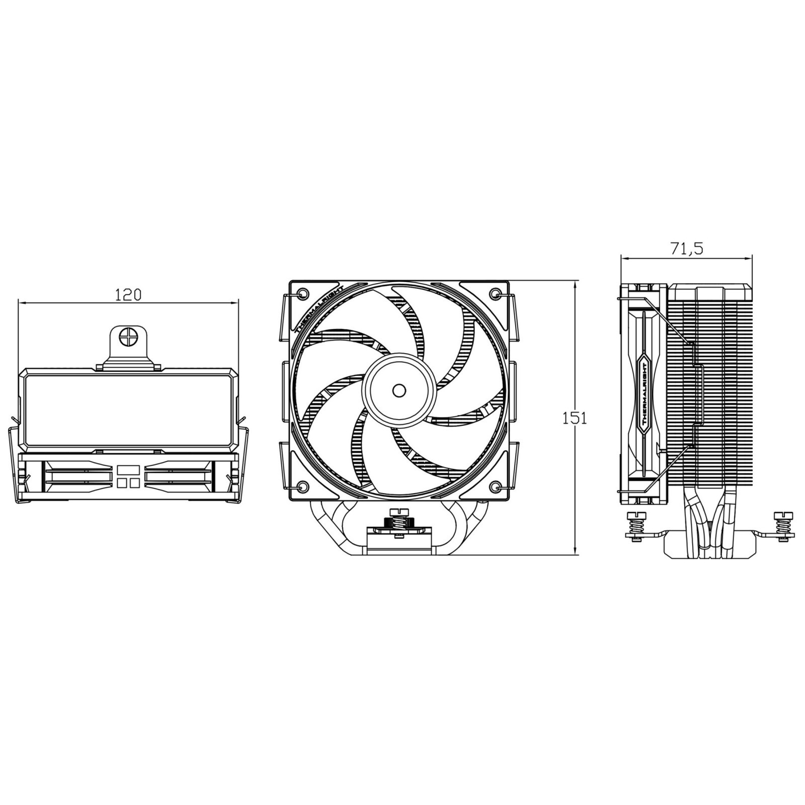 Chłodzenie procesora CPU Thermalright Assassin X 120 R Digital ARGB Black