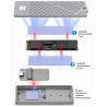 Obudowa zewnętrzna do dysków SSD NVMe Thermalright HR-EB101 C GREY 10Gb/s