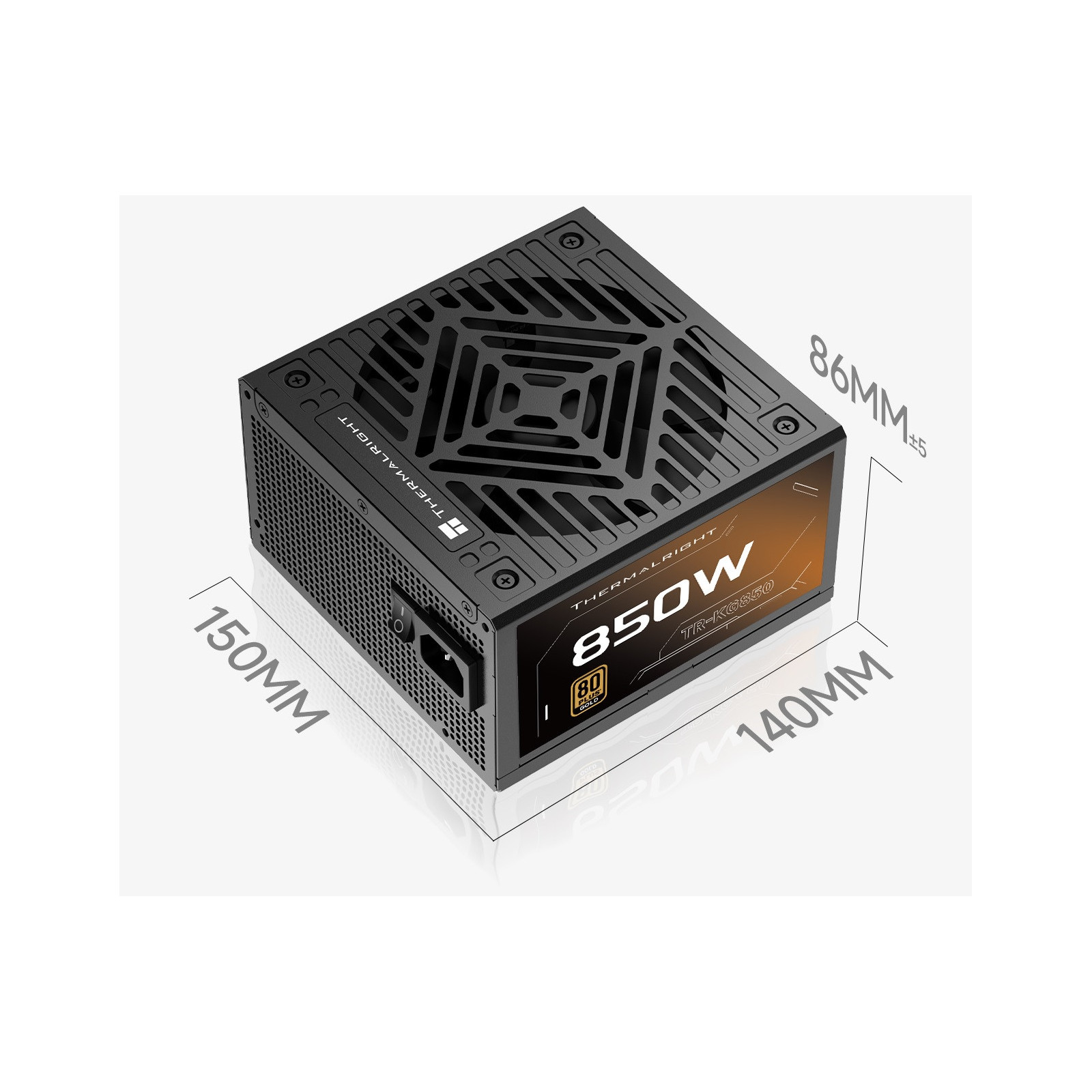 Zasilacz modularny ATX 80 Plus Gold 850W Thermalright TR-KG850