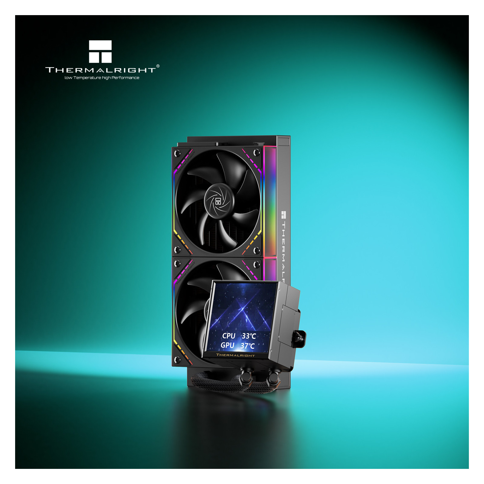 Chłodzenie wodne AIO Termalright Peerless Vision 240 Argb Black Intel AMD