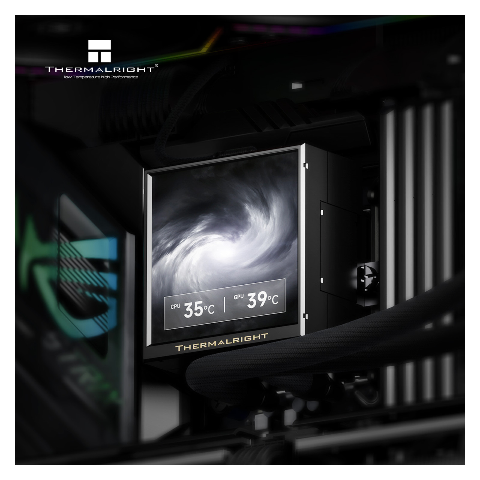 Chłodzenie wodne AIO Termalright Peerless Vision 240 Argb Black Intel AMD