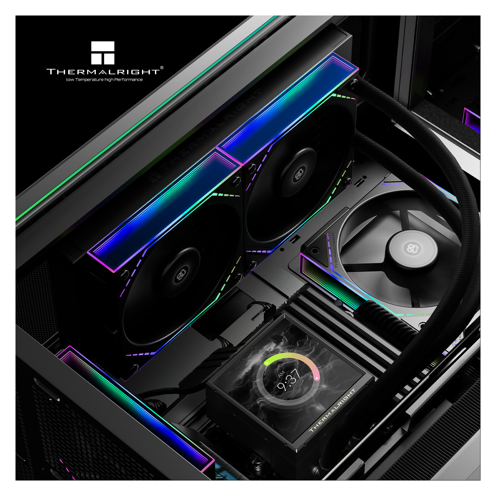 Chłodzenie wodne AIO Termalright Peerless Vision 240 Argb Black Intel AMD
