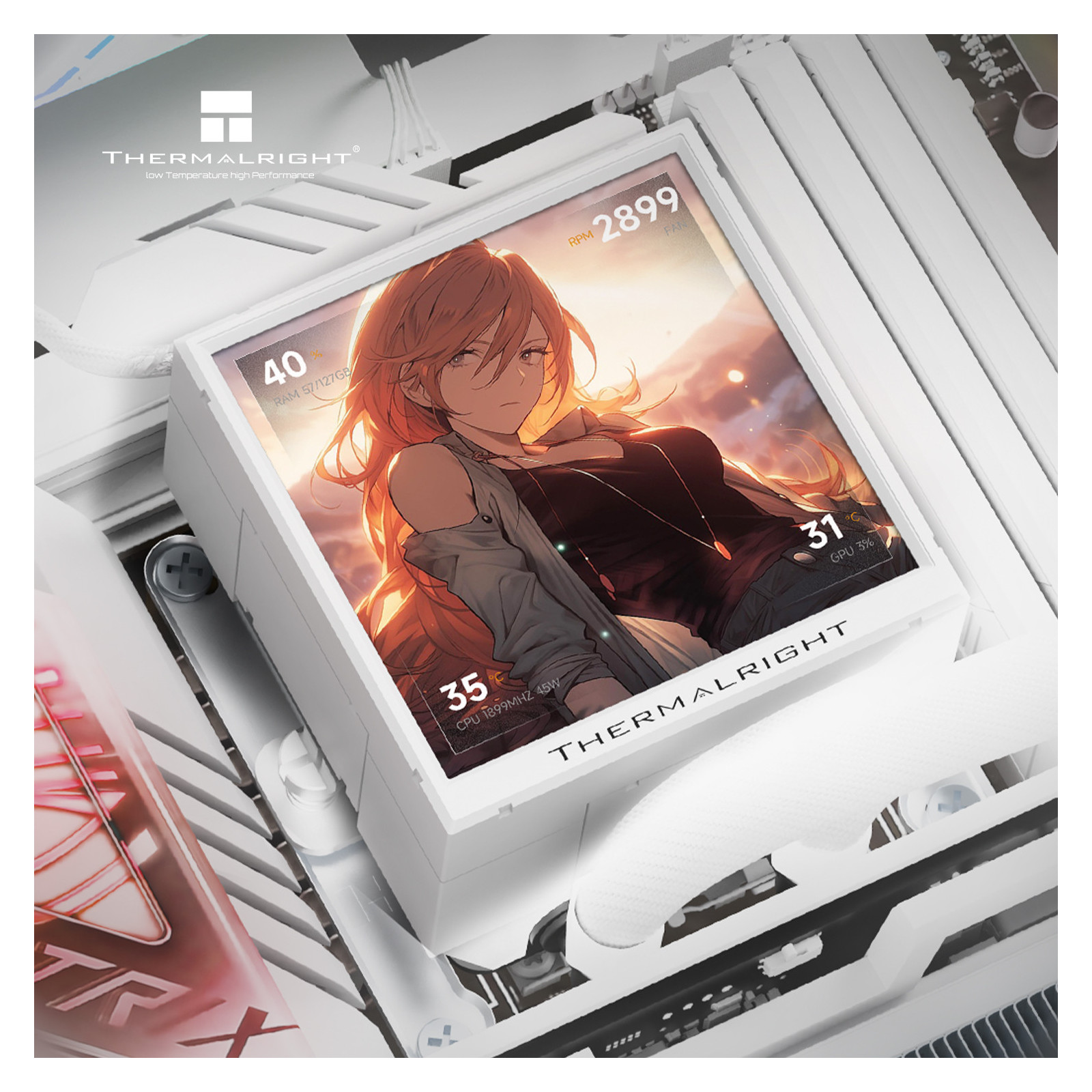 Chłodzenie wodne AIO Termalright Peerless Vision 240 Argb White Intel AMD