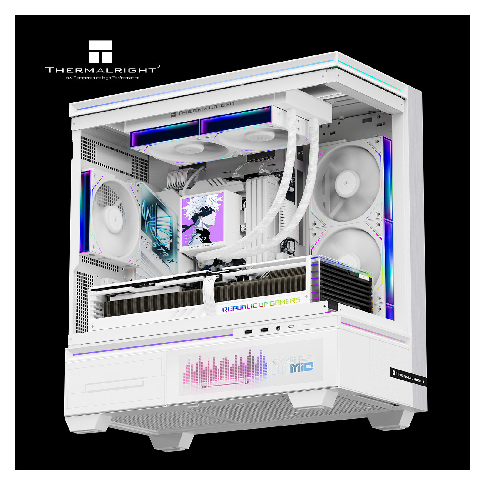 Chłodzenie wodne AIO Termalright Peerless Vision 240 Argb White Intel AMD