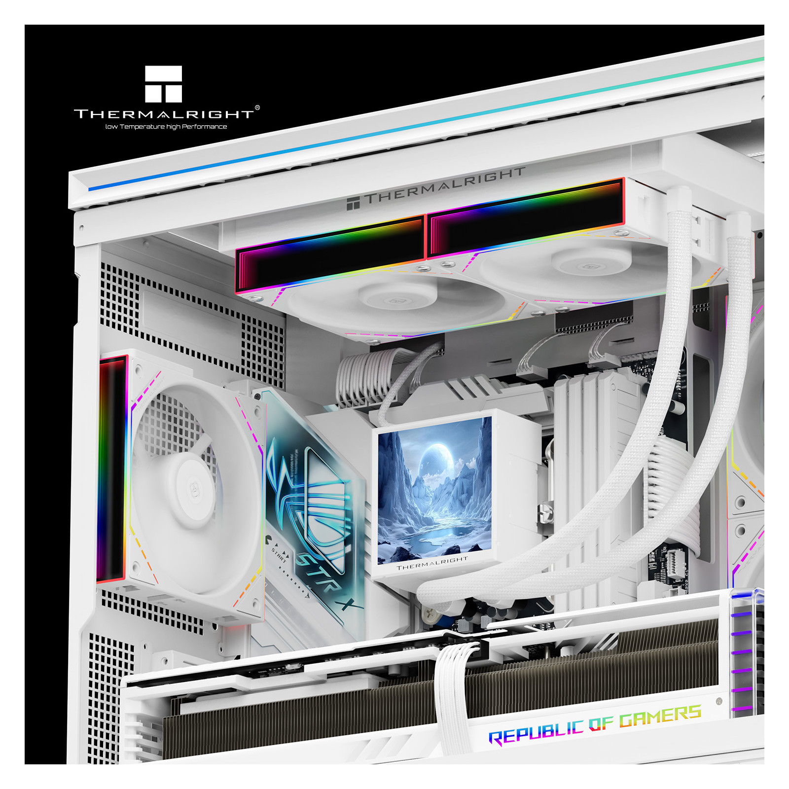 Chłodzenie wodne AIO Termalright Peerless Vision 240 Argb White Intel AMD