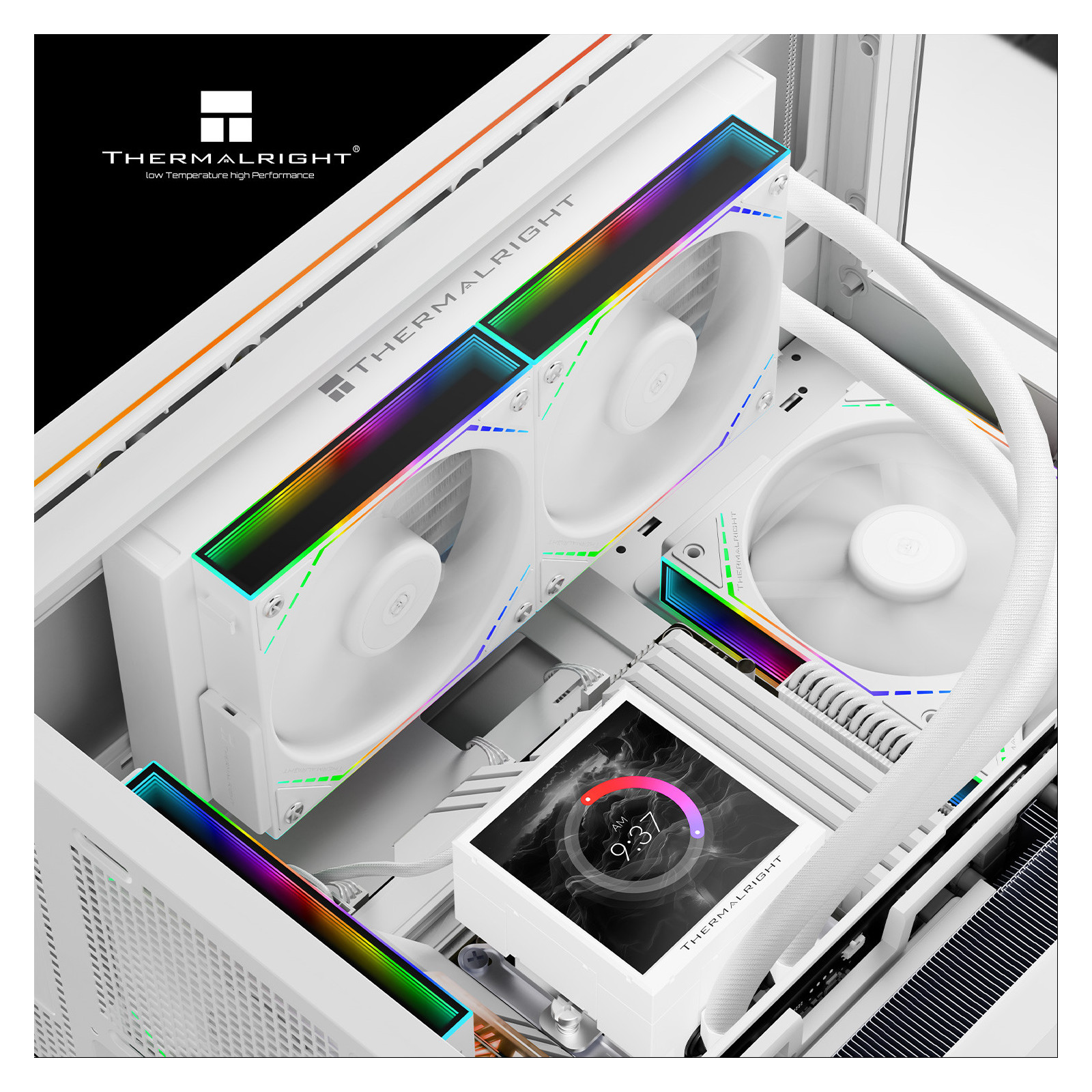 Chłodzenie wodne AIO Termalright Peerless Vision 240 Argb White Intel AMD
