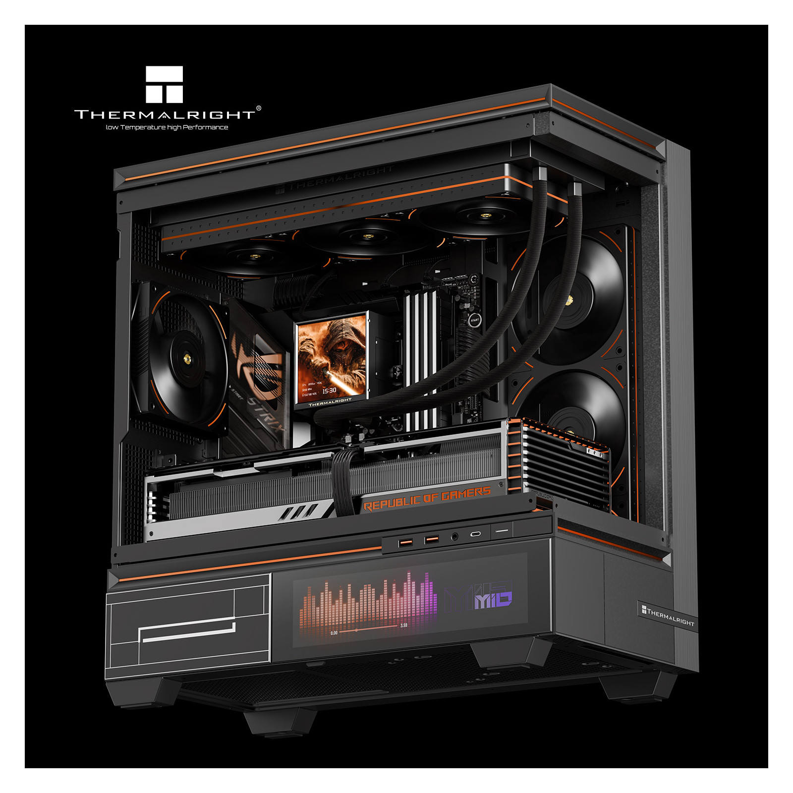 Chłodzenie wodne Termalright Peerless Vision 360 UB Argb Black Intel AMD