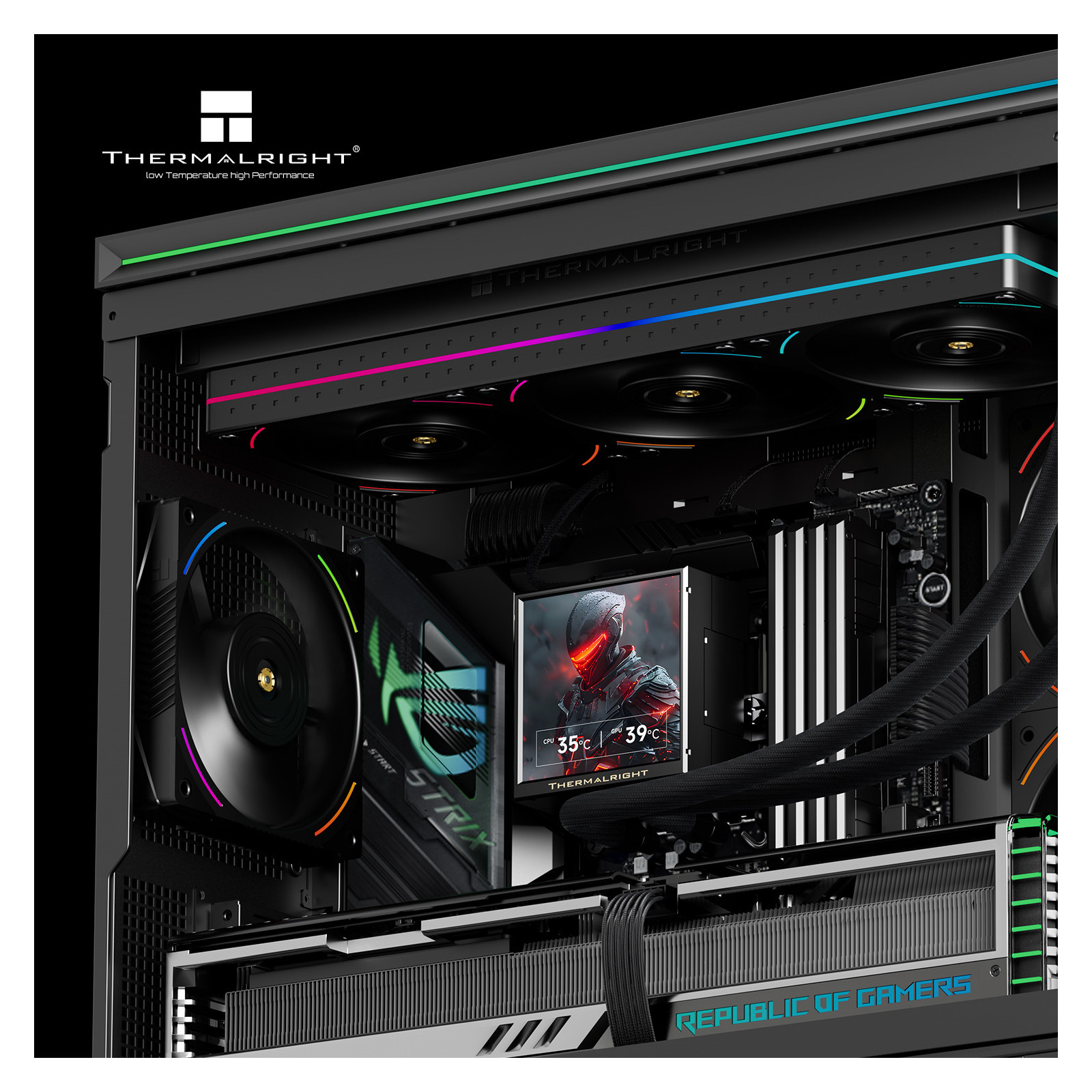 Chłodzenie wodne Termalright Peerless Vision 360 UB Argb Black Intel AMD