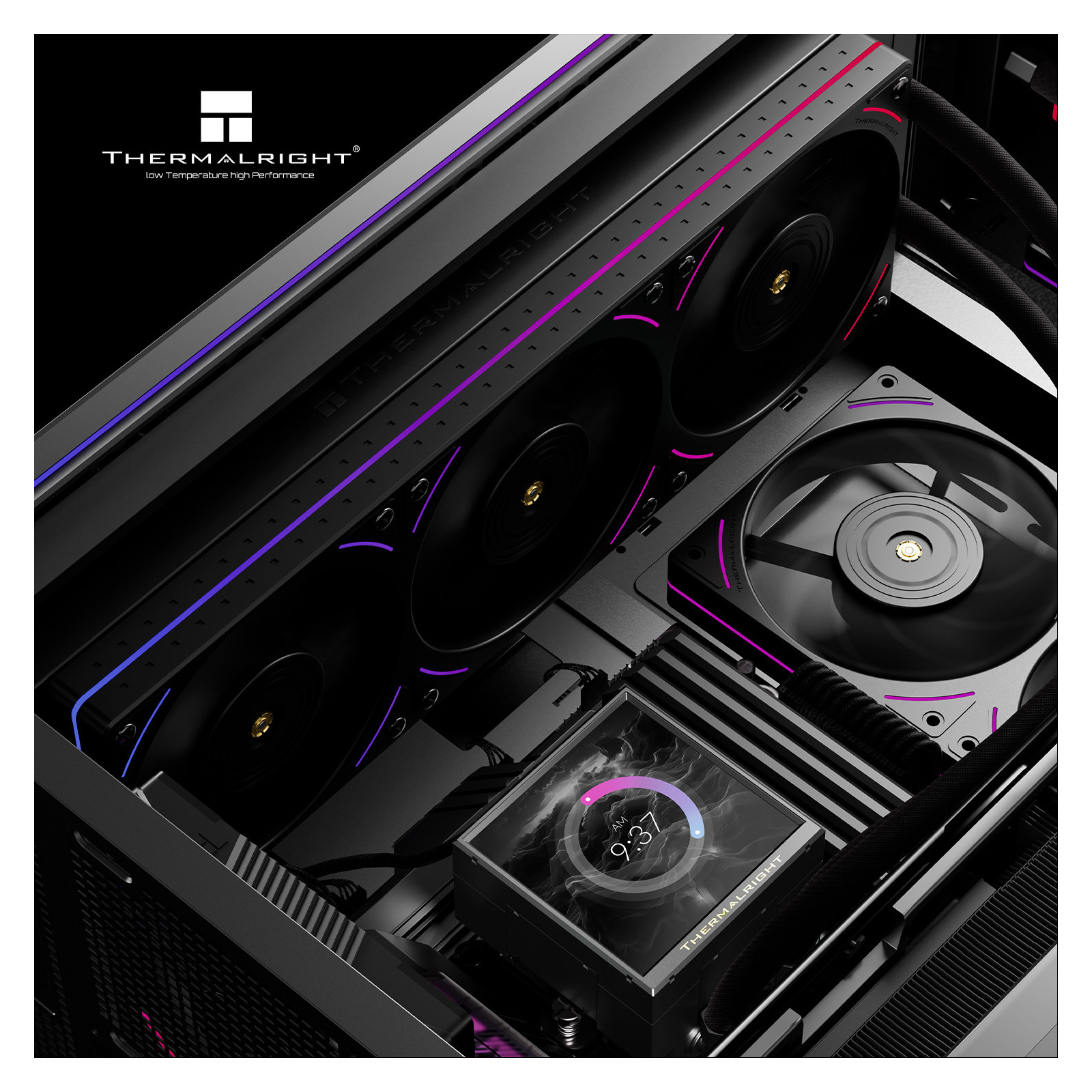 Chłodzenie wodne Termalright Peerless Vision 360 UB Argb Black Intel AMD