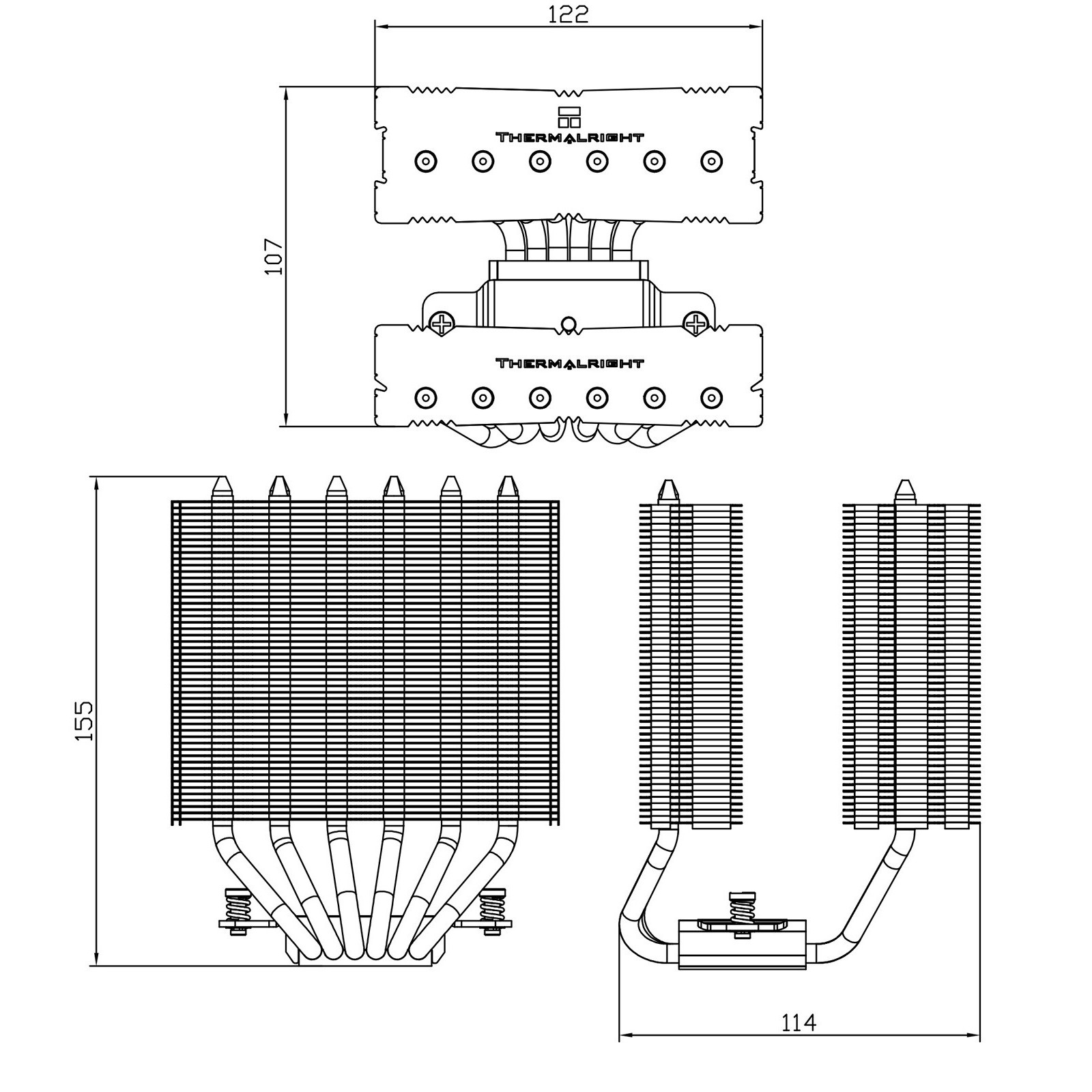 Chłodzenie procesora podwójny tower Thermalright Royal Knight 120 SE