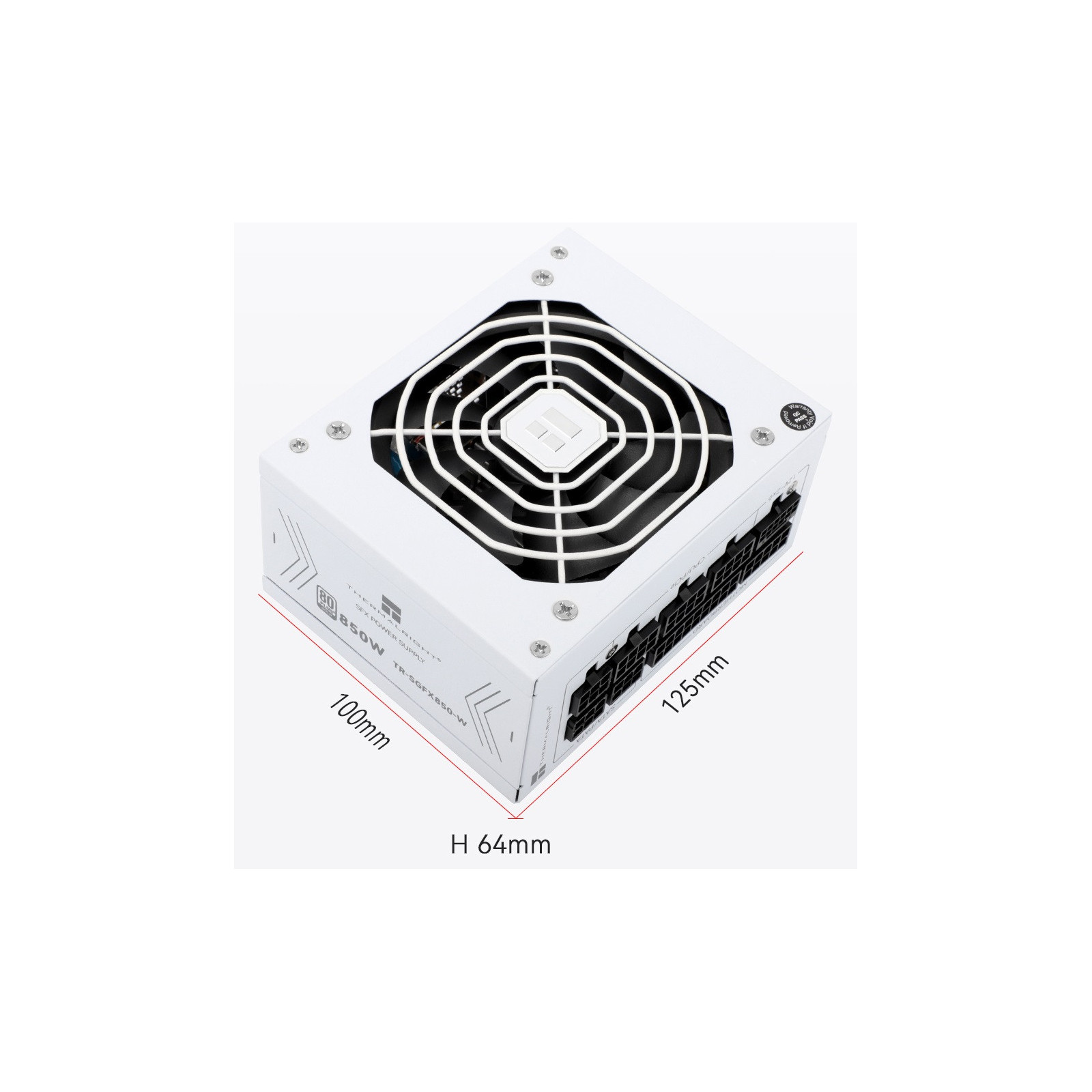 Zasilacz modularny biały SFX 80 Plus Gold 850W Thermalright TR-SGFX 850W