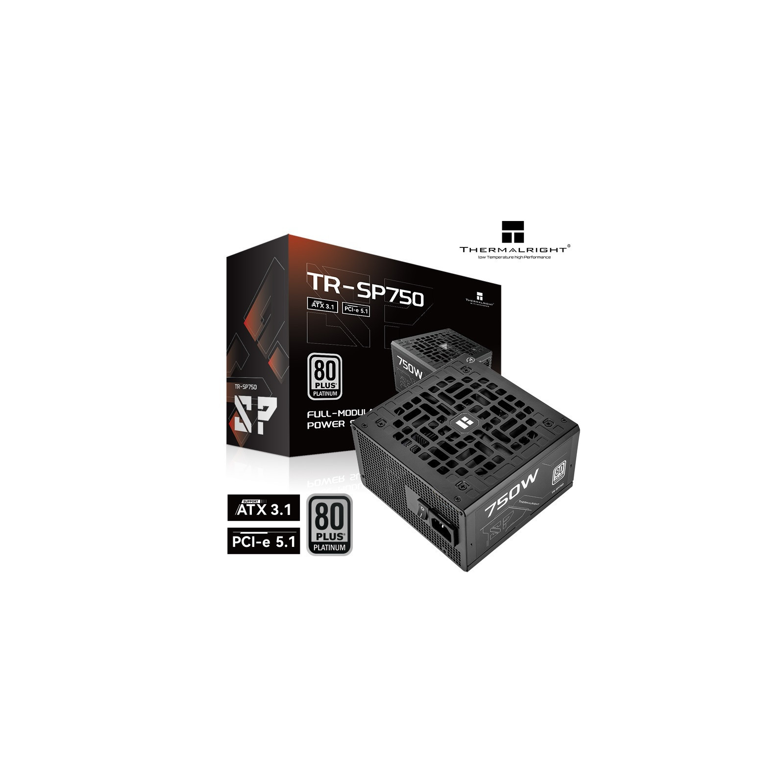 Zasilacz modularny ATX 80 Plus Platinum 750W Thermalright TR-SP750