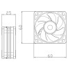 Wentylator biały Thermalright TL-B6W 60x60x25 4 PIN PWM 3200 RPM 20,17 dBA