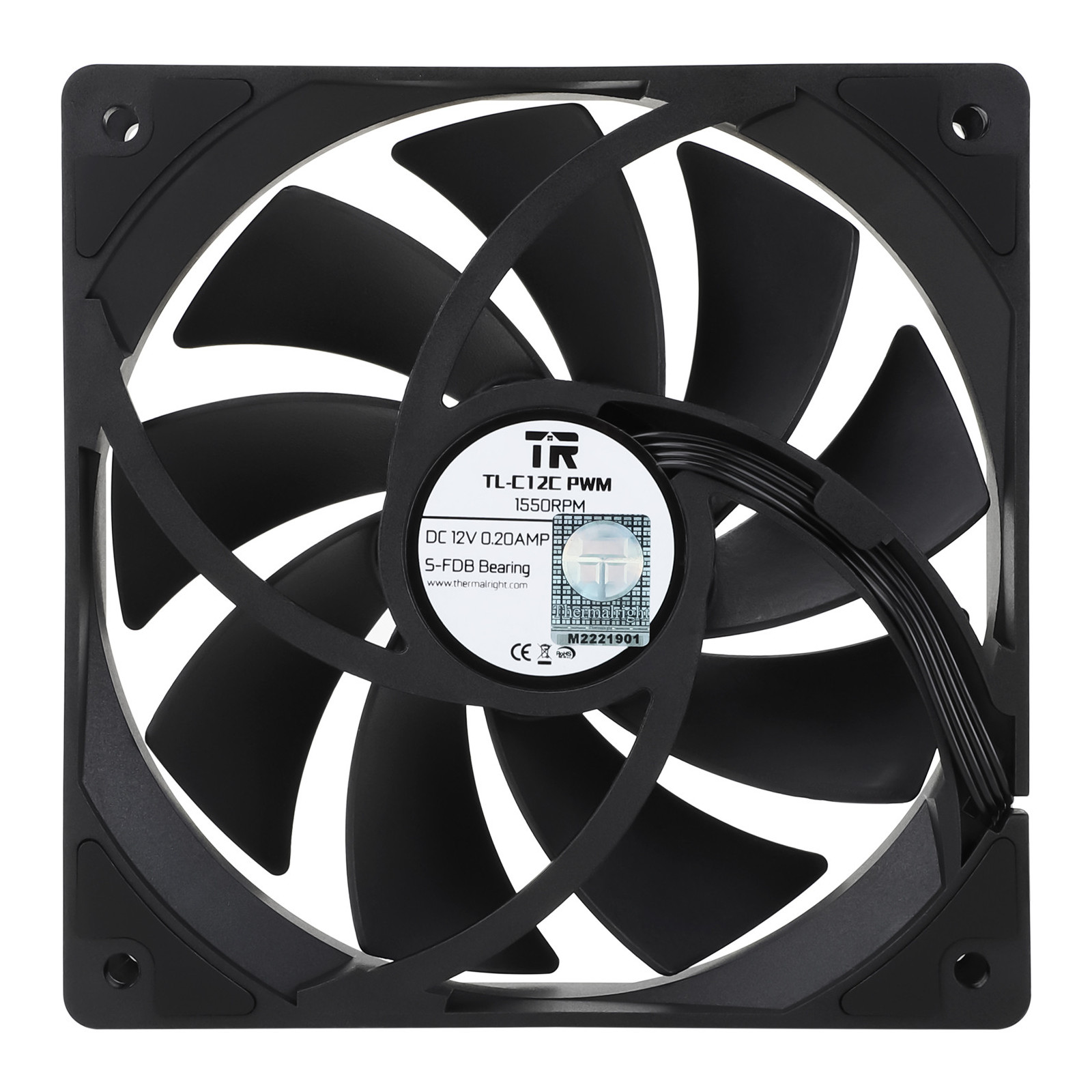 Wentylator Thermalright TL-C12C 120x120x25 1550 RPM 25.6dBA 4 PIN PWM S-FDB
