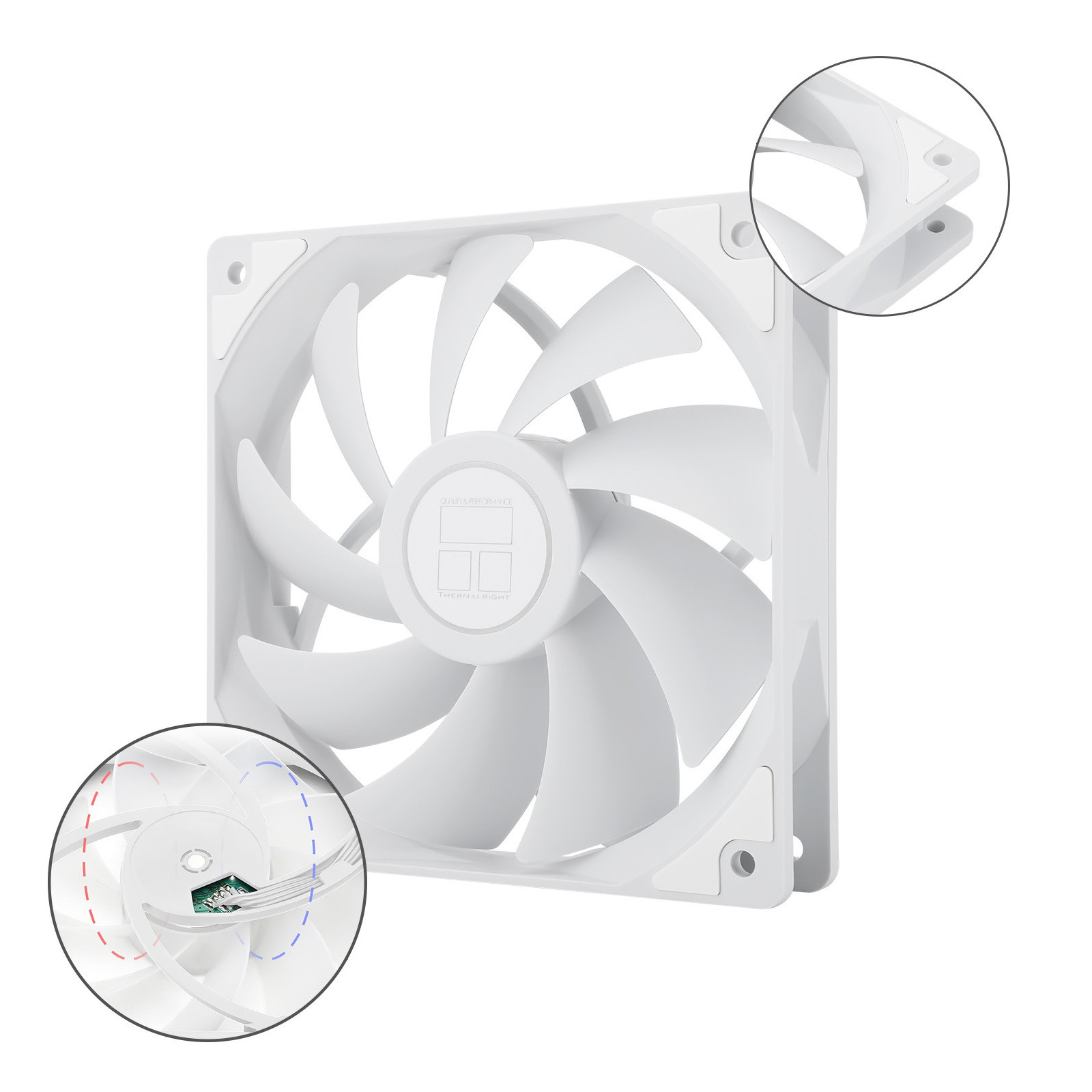 Wentylator PC biały Thermalright TL-C12CW 120x120x25 PWM 1550 RPM 25,6 dBA