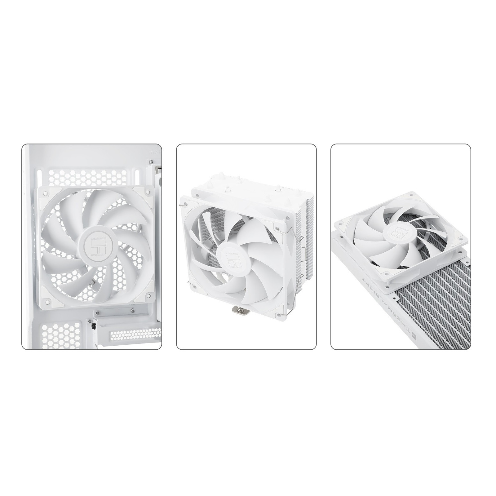Wentylator biały Thermalright TL-C12CW 120x120x25 PWM 1550 RPM S-FDB BULK