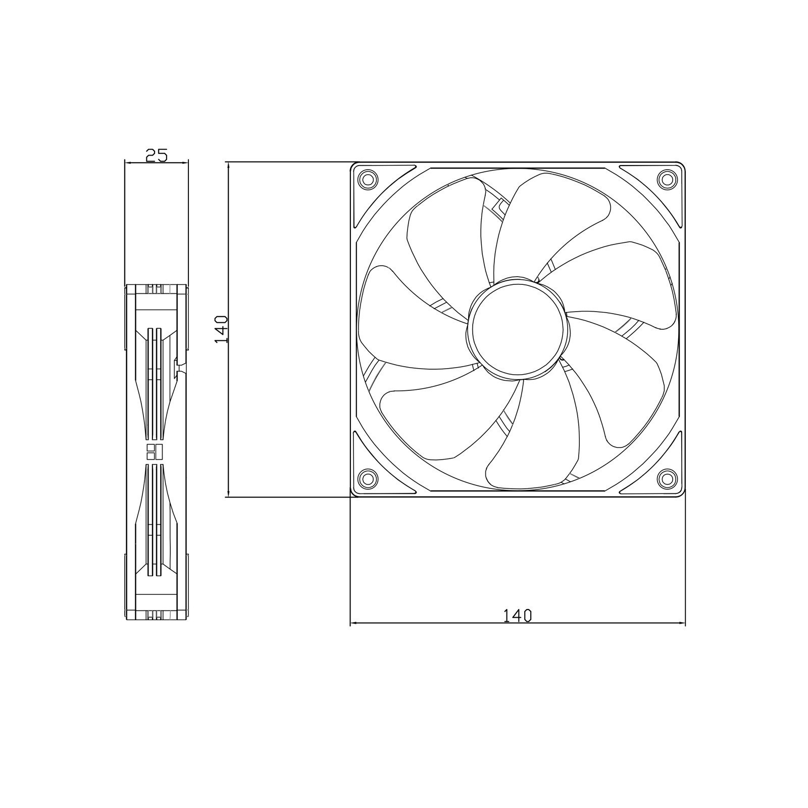 Wentylator Thermalright TL-C14C-S 140x140x25 ARGB PWM 1500 RPM 26,4 dBA