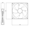 Wentylator biały Thermalright TL-C14CW 140x140x25 4 PIN PWM 1500 RPM 26.4dB