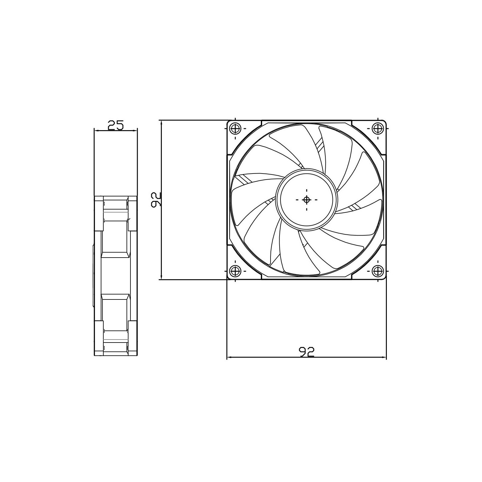 Wentylator Thermalright TL-C9 92x92x25 PWM 2000 RPM 27,3 dBA SFDB szary