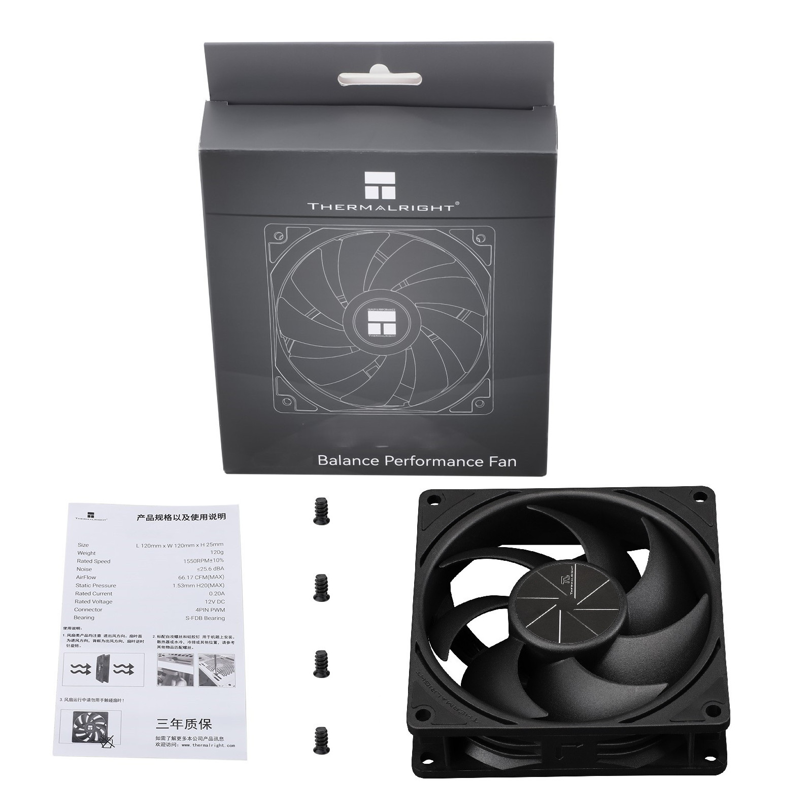 Wentylator mały Thermalright TL-P9 92x92x25 4PIN PWM 2200 RPM 23,85 dBA