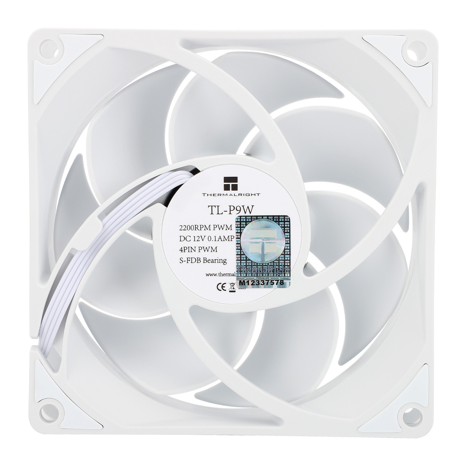 Wentylator mały Thermalright biały TL-P9W 92x92x25 PWM 2200 RPM 23,85 dBA