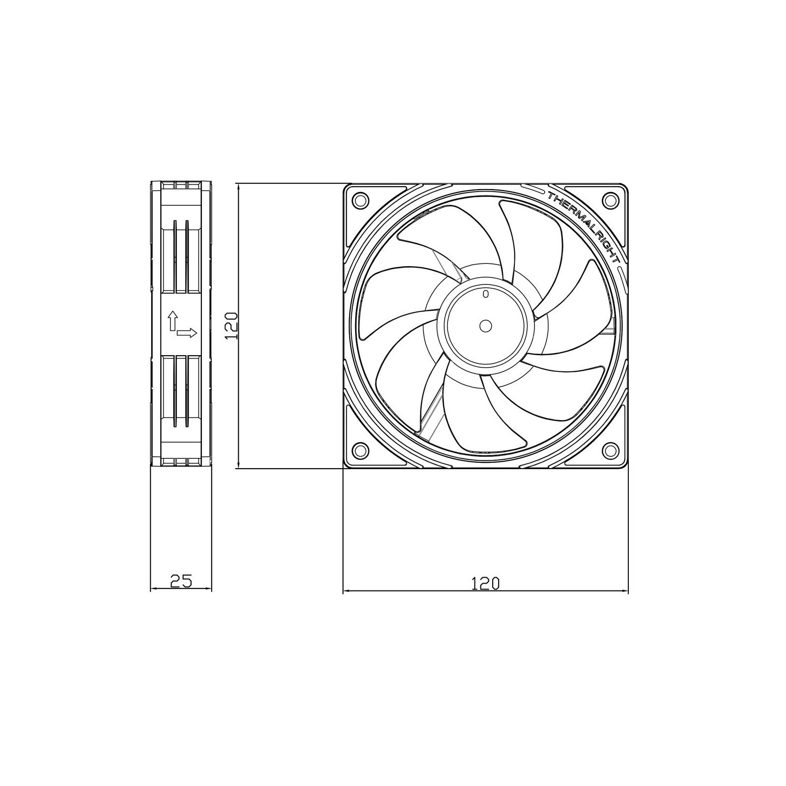 Wentylator reverse Thermalright TL-S12RW 120x120x25 biały ARGB PWM