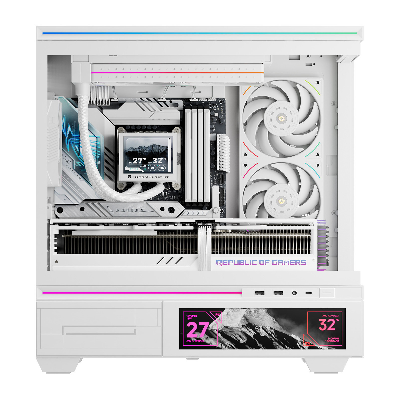 Moduł zestaw 2 wentylatorów Thermalright TL-UB24W 27 dBA ARGB 4 PIN PWM