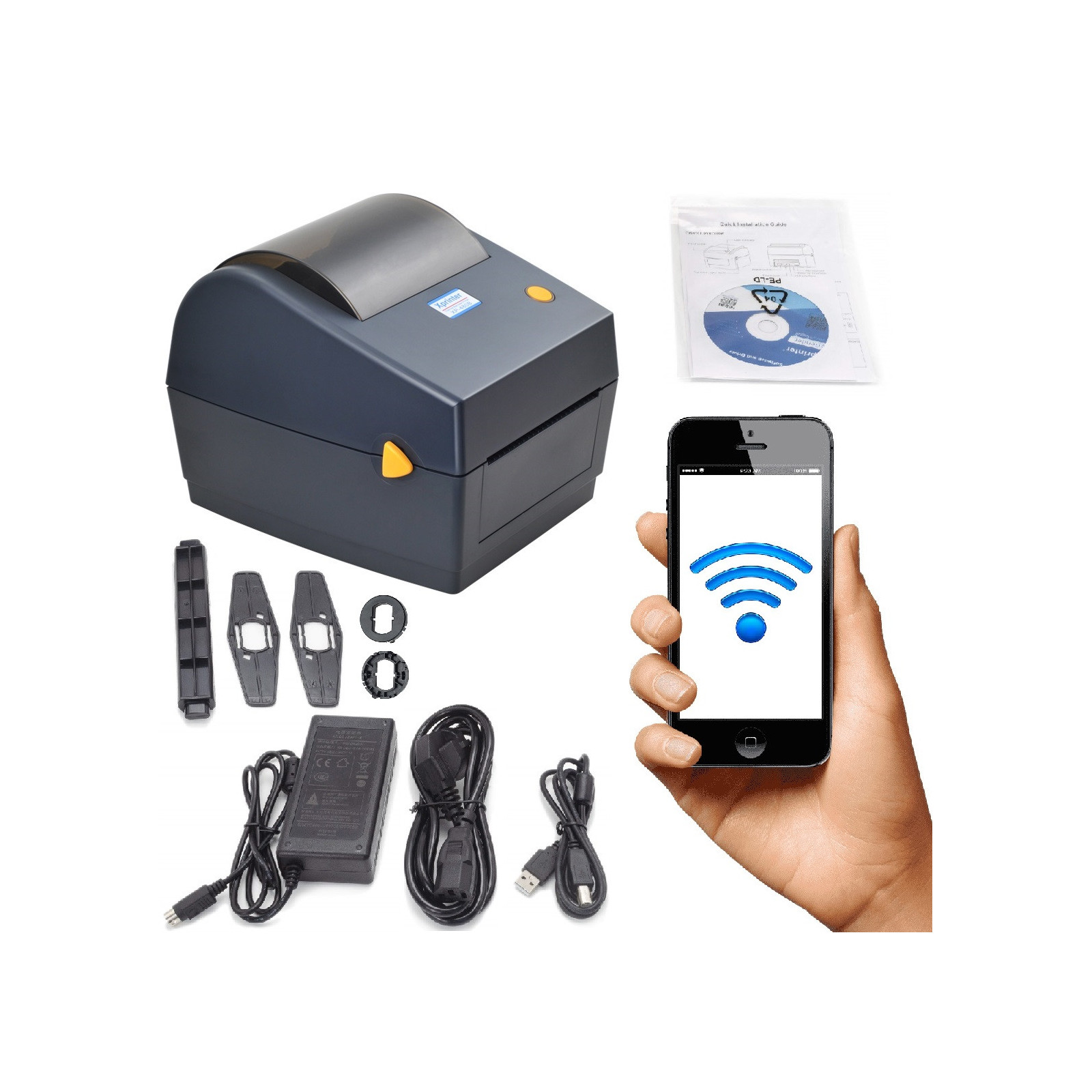 XPRINTER XP-480B Drukarka do DUŻYCH rolek etykiet termicznych USB WIFI