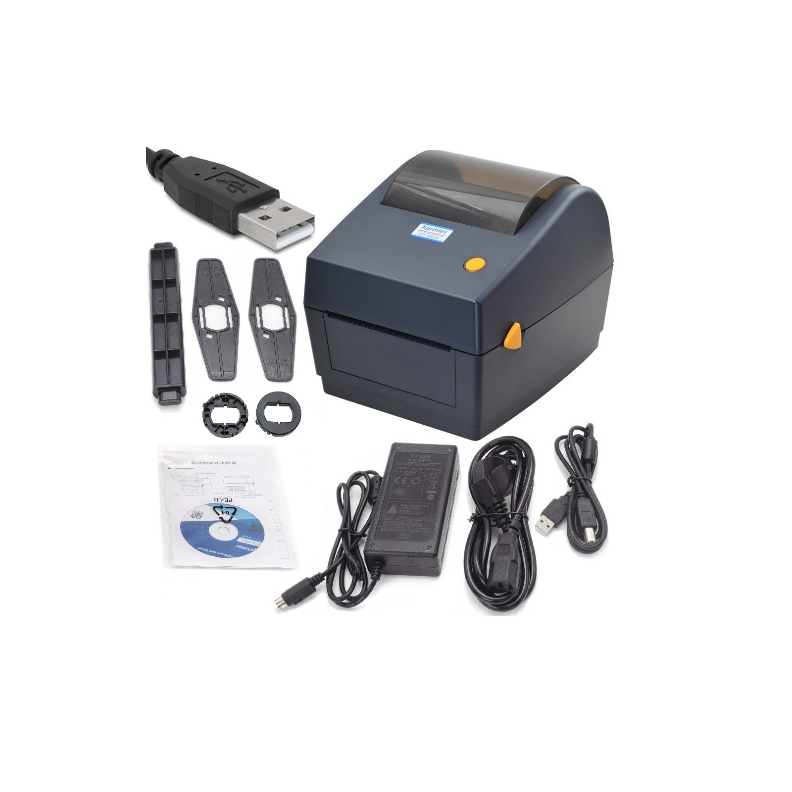 Drukarka XPRINTER XP-480B USB do DUŻYCH rolek etykiet termicznych 100x150