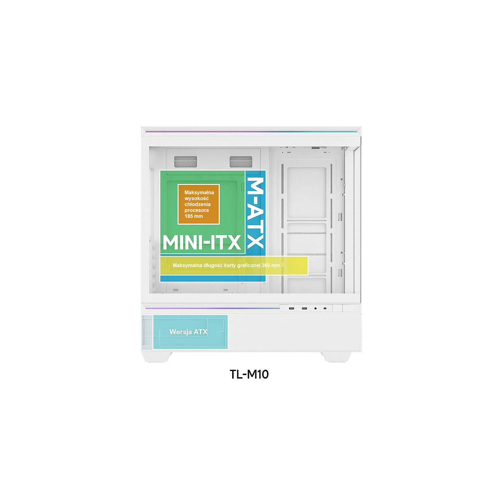 Obudowa komputerowa Thermalright TL-M10W Biała Micro ATX Midi TOWER USB 3.0
