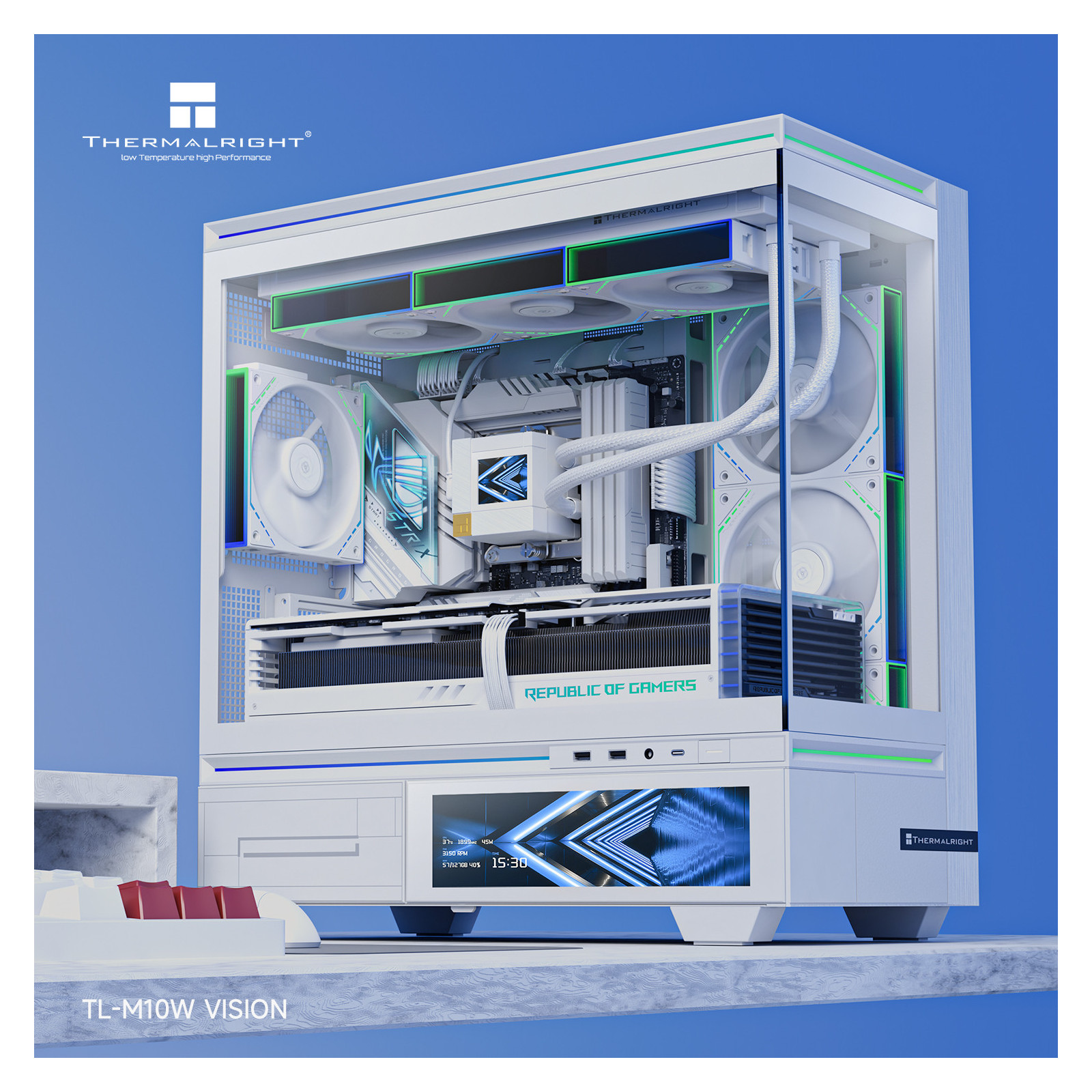 Obudowa Thermalright TL-M10W VISION Biała Micro ATX Midi TOWER ekran 9.16