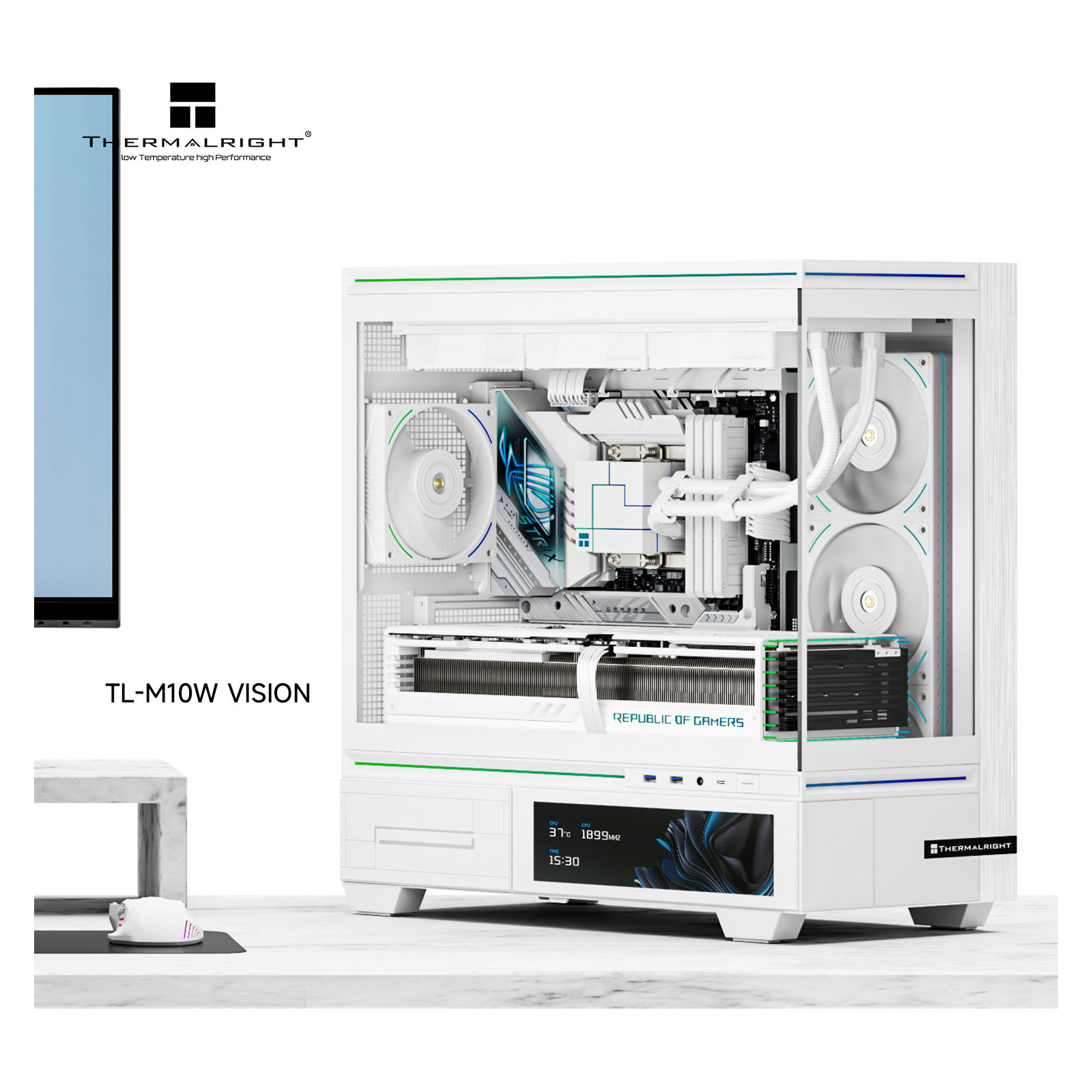 Obudowa Thermalright TL-M10W VISION Biała Micro ATX Midi TOWER ekran 9.16