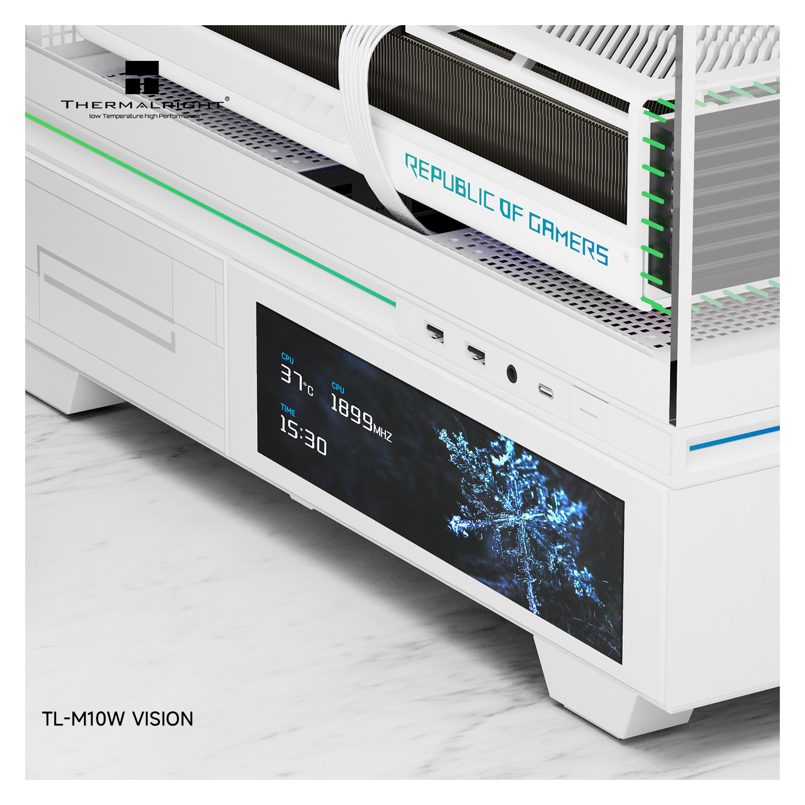 Obudowa Thermalright TL-M10W VISION Biała Micro ATX Midi TOWER ekran 9.16