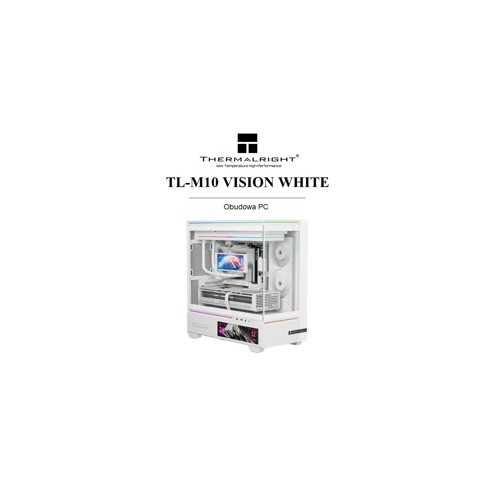 Obudowa Thermalright TL-M10W VISION Biała Micro ATX Midi TOWER ekran 9.16