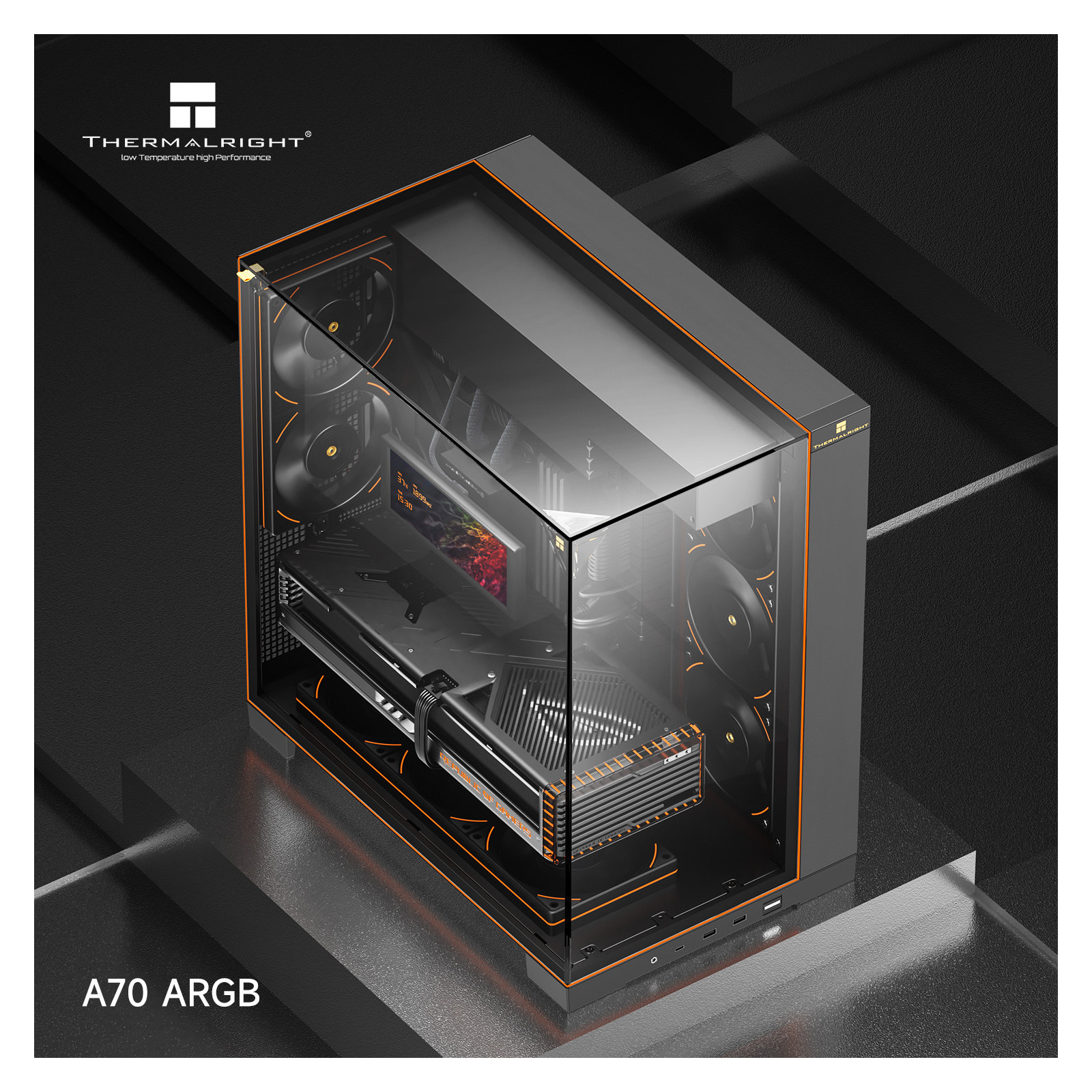 Obudowa komputerowa Thermalright A70 ARGB Czarna Full Tower Back-connect