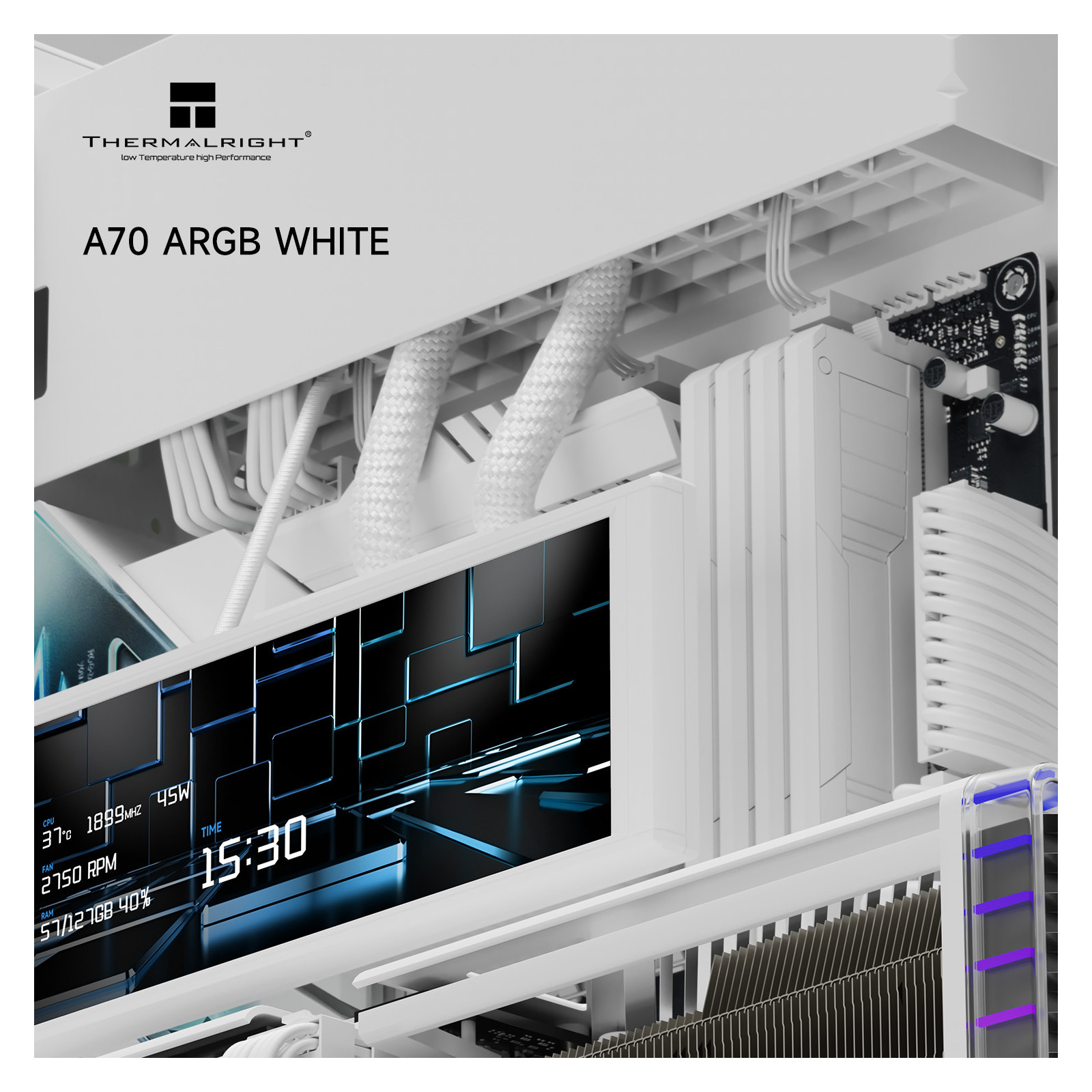 Obudowa komputerowa Thermalright A70 ARGB Biała Full Tower Back-connect