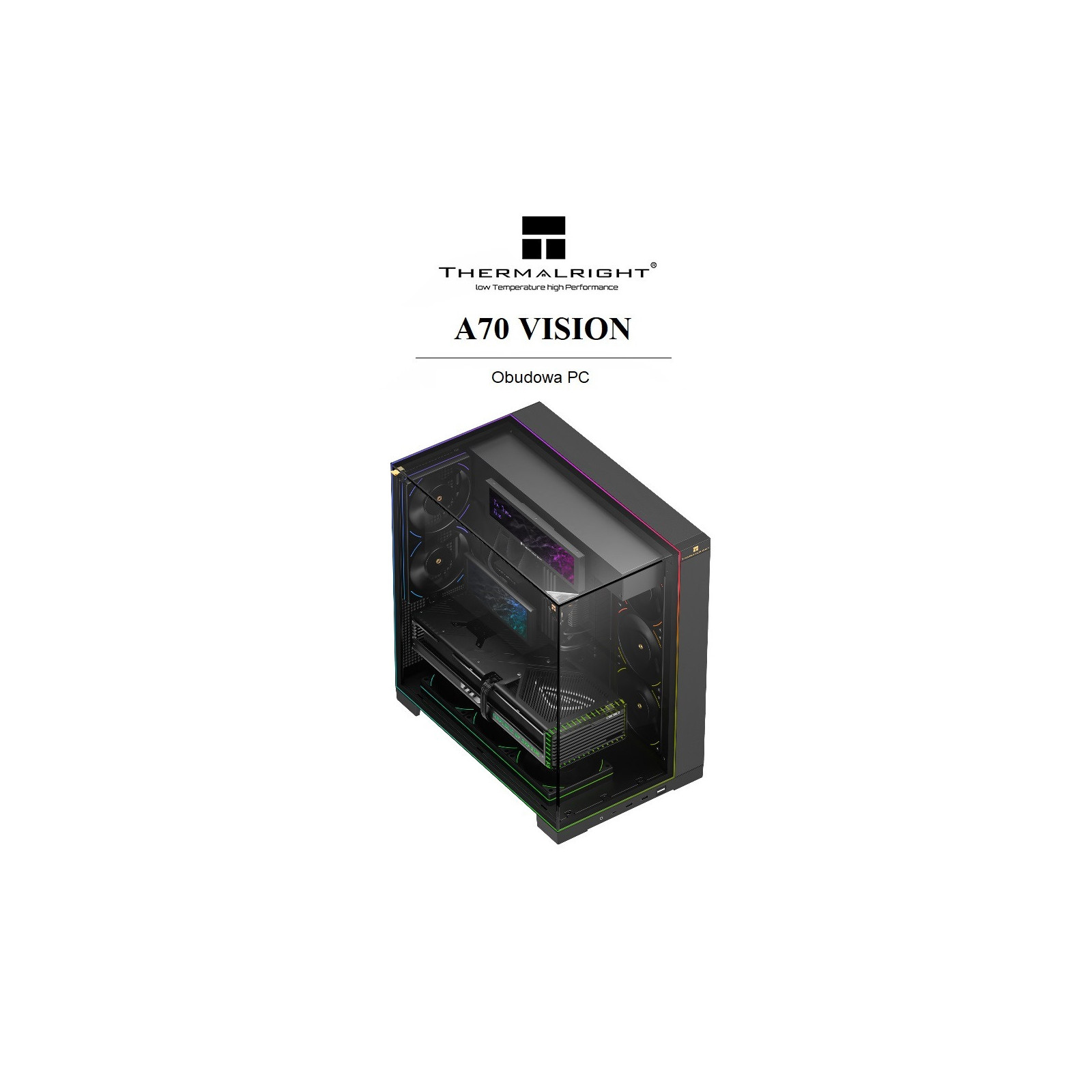 Obudowa komputerowa Thermalright A70 Vision Czarna Full Tower BTF