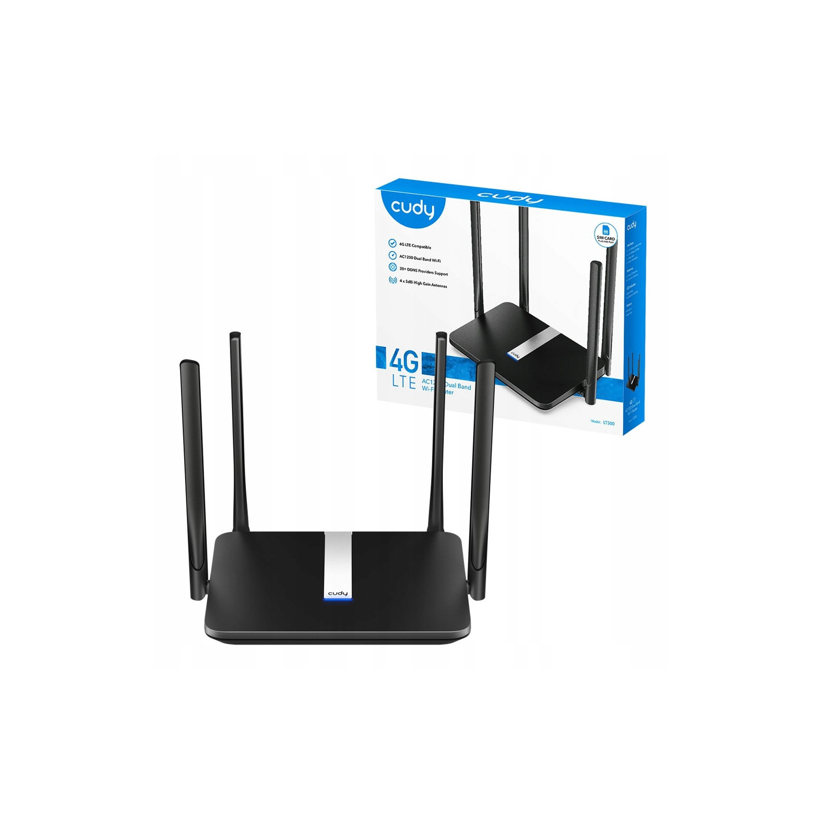 Cudy LT500 router na kartę SIM WiFi 2,4/5GHz AC1200 4G LTE VPN WLAN