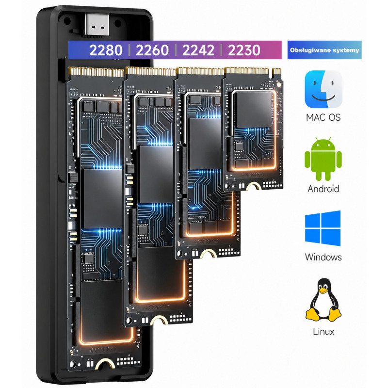 Obudowa zewnętrzna do dysków SSD NVMe Thermalright HR-EB101 C BLACK 10Gb/s