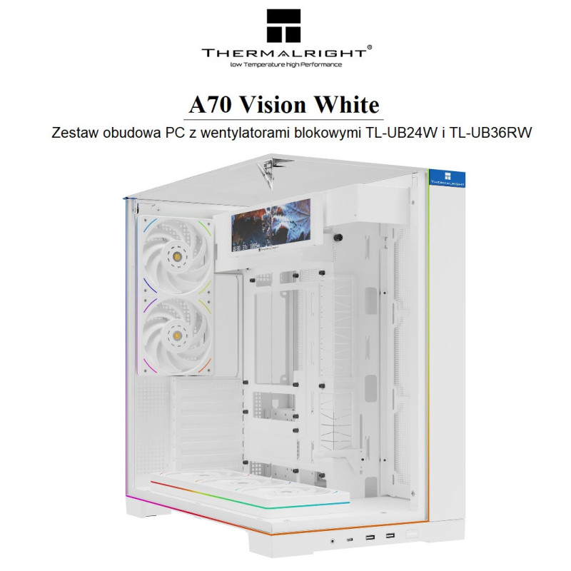 Obudowa komputerowa z wentylatorami Thermalright A70 Vision White Ful Tower